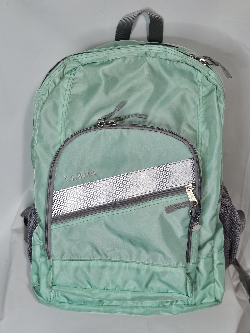 LL Bean Deluxe 37L Book Pack Mint Green Backpack Laptop Bag Weatherproof Reflect